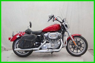 Harley-Davidson : Sportster 2012 harley davidson xl 883 l used 14275 a red windshield saddlebags