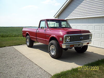 Chevrolet : C/K Pickup 2500 CUSTOM/20 1972 chevy k 20 4 x 4 body off restoration with many nos and new parts 8 bed