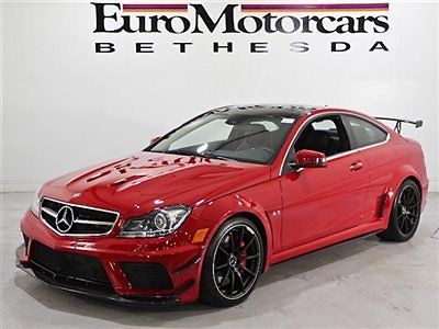 Mercedes-Benz : C-Class 2dr Coupe C63 AMG RWD C63 aerodynamics package splitter mars red edition black 19