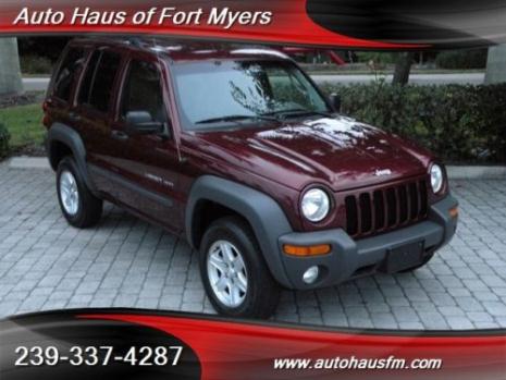 Jeep : Liberty Sport Fort Myers Florida We Finance & Ship 4x4 Towing Package Roof Rack Air Conditioning 1 owner
