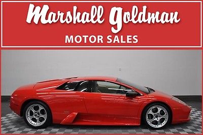 Lamborghini : Murcielago 2004 lamborghini murcielago red ivory leather manual carbon only 9400 miles