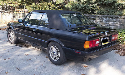 BMW : 3-Series Convertible - Leather 1992 e 30 318 ic convertible with hardtop black on black on black runs excel