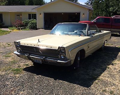 Plymouth : Fury Fury III  1966 plymouth fury iii convertible vert 318 poly auto yellow black automatic 383