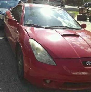 Toyota : Celica GTS Red 2001 Toyota Celica GTS, 4 speed automatic hatchback black leather low milage