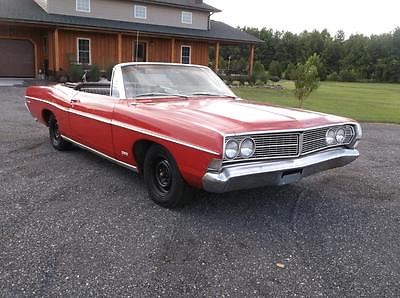 Ford : Galaxie Convertible  1968 ford galaxie 500 2 door convertible 390 motor auto trans running project