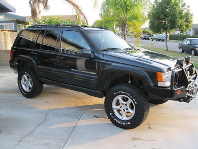 Jeep : Grand Cherokee 5.9 Limited Sport Utility 4-Door 1998 jeep grand cherokee 5.9 limited lift custom bumper winch fender flares