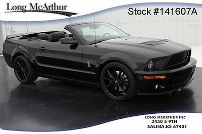 Ford : Mustang Shelby GT500 Supercharged Leather Clean Autocheck 08 shelby gt 500 5.4 v 8 convertible brembo brakes 6 speed manual 7 k low miles