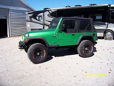 Jeep : Wrangler X Sport Utility 2-Door 2004 jeep wrangler 4 x 4 summer driven only blue ox base plate lift kit 33 tires