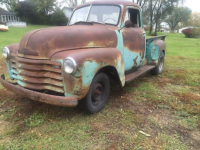 Chevrolet : Other Pickups 5 window 1953 chevy truck 3100 killer patina field find