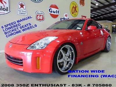 Nissan : 350Z Enthusiast 08 350 z enthusiast 6 spd trans lowered 20 in ruff racing whls 83 k we finance