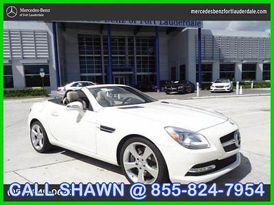 Mercedes-Benz : SLK-Class WE SHIP, WE EXPORT,WE FINANCE,GO TOPLESS,HAVE FUN 2012 slk 350 white tan p 1 rear spoiler panoroof l k at this car go topless