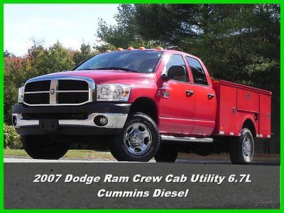 Dodge : Ram 3500 Crew Cab Utility 07 dodge ram 4 door 3500 hd slt utility truck 4 x 4 6.7 l cummins turbo diesel crew