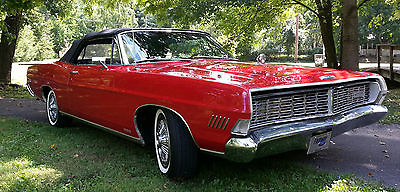 Ford : Galaxie 500 XL RARE 1968 390 RED CONVERTIBLE W/ BLACK POWER TOP & BLOOD RED INTERIOR