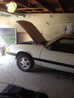 Ford : Mustang base 2 door hatchback 1991 ford mustang lx roller with 5 spoke mustang rims mach 1 hood clean int