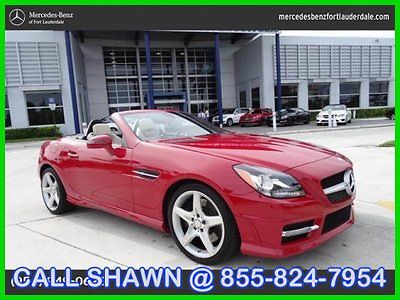 Mercedes-Benz : SLK-Class WE FINANCE, WE SHIP, CPO UNLIMITED MILE WARRANTY 2012 slk 350 red tan leather cpo unlimited mile warranty amg sport go topless
