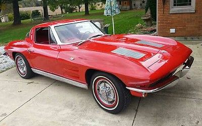 Chevrolet : Corvette 490L NUMBERS MATCHING STINGRAY,  RIVERSIDE RED ON RED, 327/300 HP. 4-SPEED!!