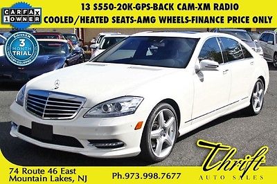 Mercedes-Benz : S-Class S550 13 s 550 20 k gps back cam xm radio cooled heated seats finance price only