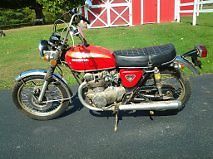 Honda : CB 1972 red honda cb motorcycle