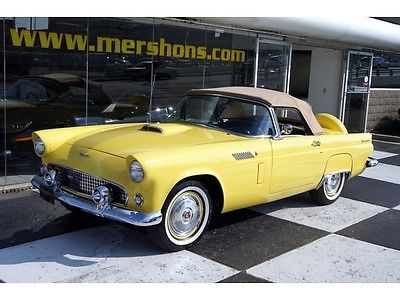 Ford : Thunderbird 1956 ford thunderbird automatic 2 door convertible golden glow yellow