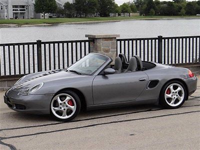 Porsche : Boxster S 2002 boxster s convertible gray gray auto only 27 k miles pwr top newer tires wow