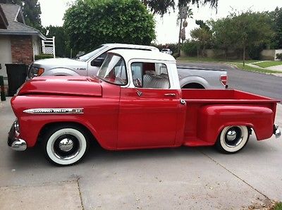 Chevrolet : Other Pickups NONE 1959 chevrolet truck 1 2 ton red and white lowered and looks great