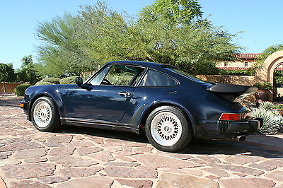 Porsche : 930 930 Turbo Coupe Beautiful and Rare Dark Blue/Tan Porsche 930 Turbo