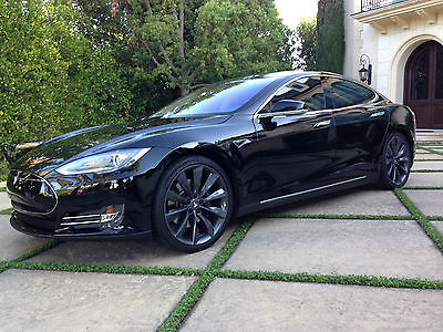 Tesla : Model S blk P85 Performance, loaded, Pristine - blk-blk-carbon - transferable ranger service