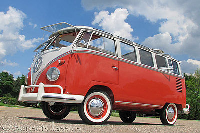 Volkswagen : Bus/Vanagon Deluxe Samba 1961 vw deluxe 23 window microbus nut bolt restoration original samba bus