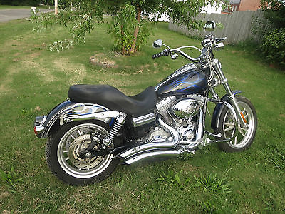 Harley-Davidson : Dyna 2006 harley davidson dyna low rider chrome exhaust custom flames