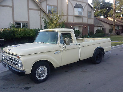 Ford : F-100 F100 1966 ford f 100 truck everyday driver creme color exterior runs good
