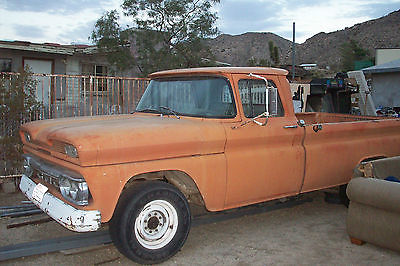Chevrolet : Other Pickups Apache 1961 gmc 305 v 6 4 speed apache truck nearly complete project car manual 2 tank