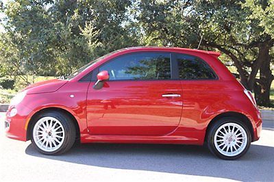 Fiat : 500 Sport Fiat 500 Sport Low Miles 2 dr Coupe Automatic Gasoline 1.4L 4 Cyl Rosso (Red)