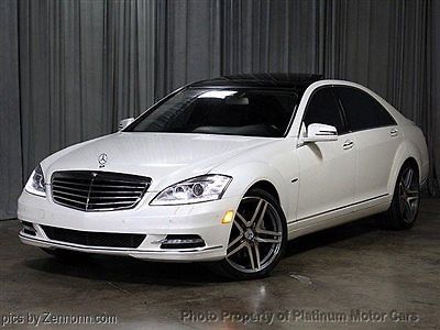 Mercedes-Benz : S-Class 4dr Sedan S550 RWD Diamond White over Black - Pano Roof - Clean Carfax - One Owner - $101,640 MSRP!
