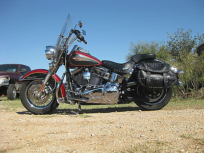 Harley-Davidson : Softail Fire red pearl and black pearl HD Heritage Classic with low miles