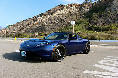 Tesla : Roadster 1.5  2008 1.5 hov lane sport fast navi collector electric convertible twilight blue