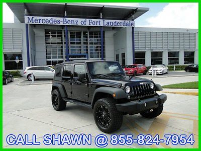 Jeep : Wrangler WE FINANCE, WE SHIP, WE EXPORT, L@@K AT MY JEEP!!! 2014 jeep wrangler unlimited 4 door sport 4 x 4 upgraded rims automatic l k