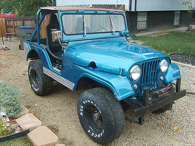 Willys : CJ5 4-speed PTO Roll Bar 1959 willys jeep cj 5 v 6 225 buick special 4 speed lift kit ramsey 8000 lb winch
