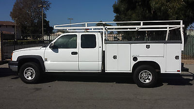 Chevrolet : Silverado 3500 WT Extended Cab Pickup 4-Door 2004 chevy silverado xcab diesel 4 x 4 3500 utility bed service truck needs work