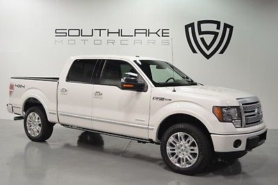 Ford : F-150 V6 EcoBoost 4X4 2012 ford f 150 platinum eco boost 4 x 4 white gry clean carfax roof nav