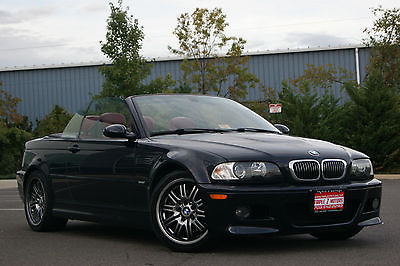 BMW : M3 M3 CONVERTIBLE E46 BLACK WITH RED LEATHER 2004 bmw m 3 base convertible 2 door 3.2 l 6 speed manual e 46