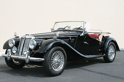 MG : T-Series MGTF Beautiful 1954 MGTF Convertible. Stunning black with red interior. Drives great!