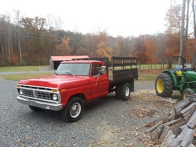 Ford : F-350 good shape Red 1977 Ford Duly Truck
