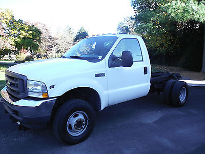 Ford : F-350 F350 CHASSIS 2003 ford f 350 chassis cab 4 x 4 v 10 auto a c great for plow truck or landscaper