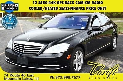 Mercedes-Benz : S-Class S550 12 s 550 44 k gps back cam xm radio cooled heated seats finance price only