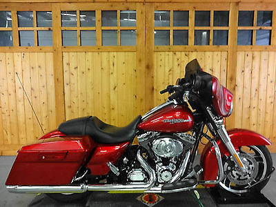 Harley-Davidson : Touring 2012 street glide ember red sunglo 100 stock very clean and ready to go look