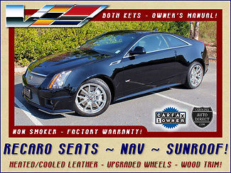 Cadillac : CTS CTS-V RECARO-NAV-SUNROOF ONE OWNER-GREAT SERVICE RECORD-HEATED/COOLED LEATHER-BOTH KEYS-OWNER'S MANUAL!