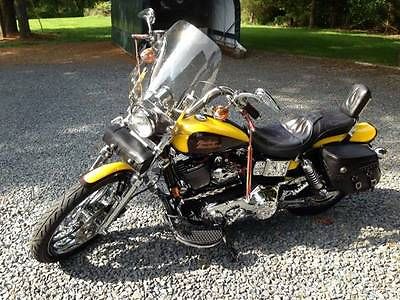 Harley-Davidson : Dyna 1999 harley davidson fxdwg yellow bronze pearl 88 cu in flame theme excellent