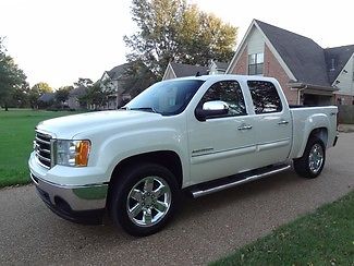 GMC : Sierra 1500 SLT ARKANSAS 1-OWNER, NONSMOKER, CREWCAB 4X4 SLT, WHITE DIAMOND, PERFECT CARFAX!