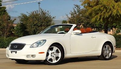 Lexus : SC Base Convertible 2-Door 1 texas owner since new pearl saddle sc 430 w full service history financing