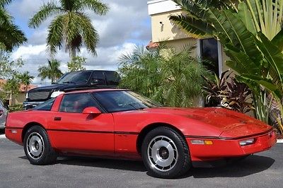 Chevrolet : Corvette 1984 chevrolet corvette coupe targa automatic 46 k miles c 4 red on red leather